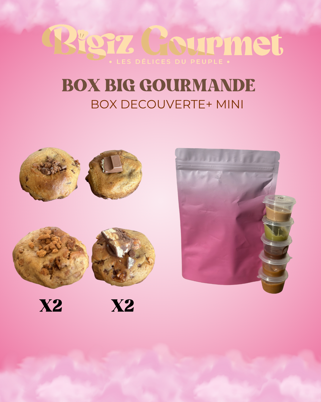 Box Big Gourmand : 6 Cookies + Box Mini | Bigiz Gourmet Dreux